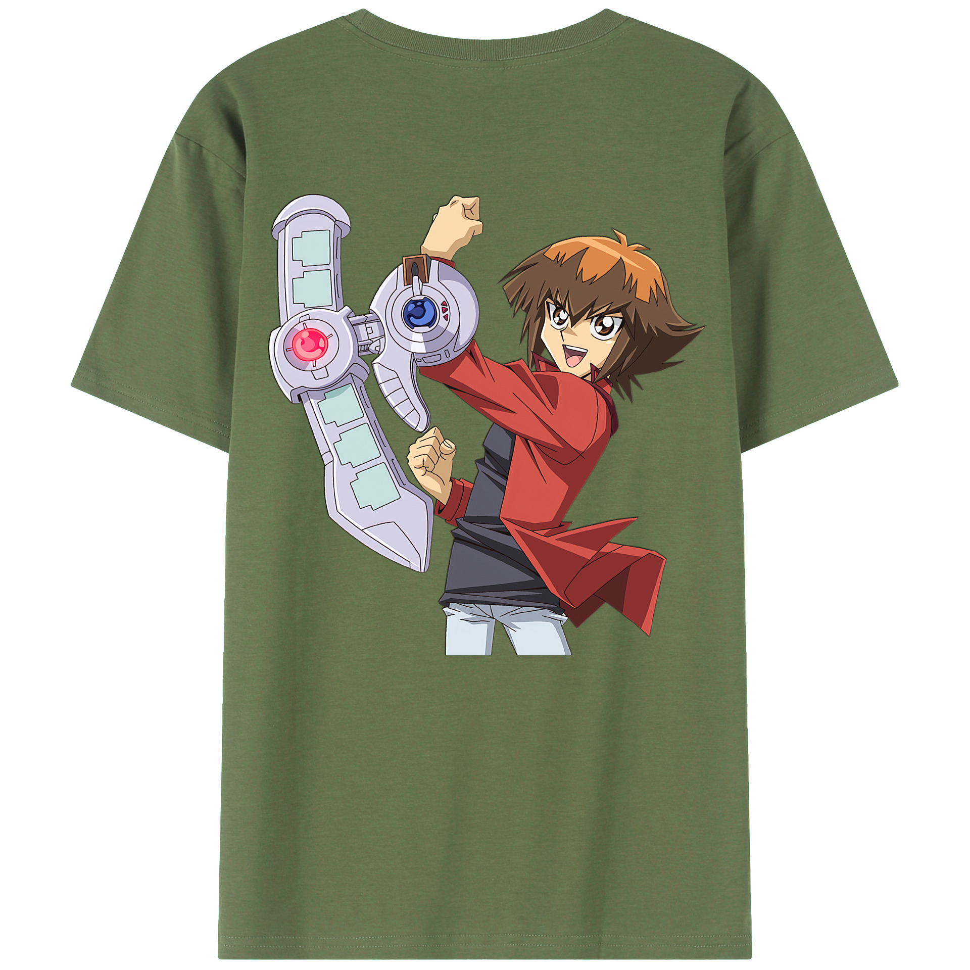 （画像用） 遊☆戯☆王 Yu-Gi-Oh! 綿100％ メンズ半袖Tシャツ（バックプリント） 通気性